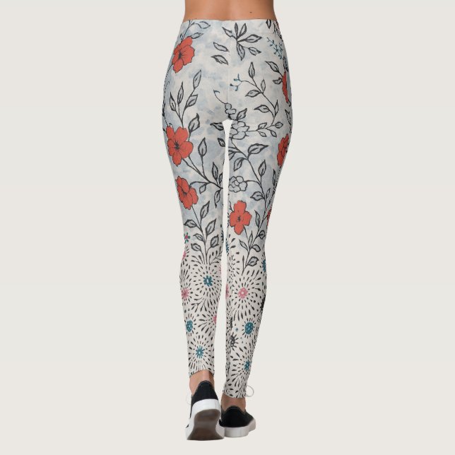 Legging  florais artístico  (Baksida)