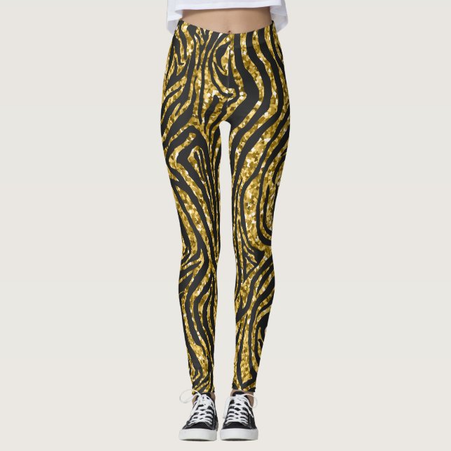 Legging Zebra, animaliskt benmjöl för kvinnor (Framsida)