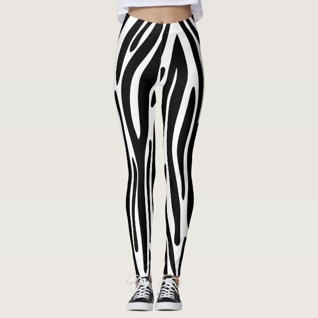 Legging Zebra, animaliskt benmjöl för kvinnor (Framsida)