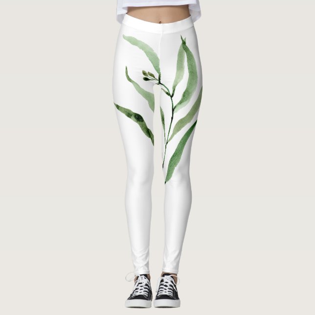 Leggingar för kvinnor med eukalyptus leggings (Framsida)