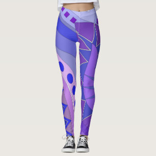 Leggingar med blått avslappnad leggings