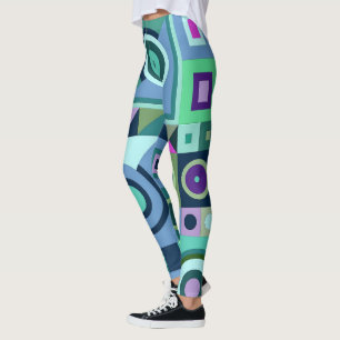 Leggingar med blått avslappnad leggings