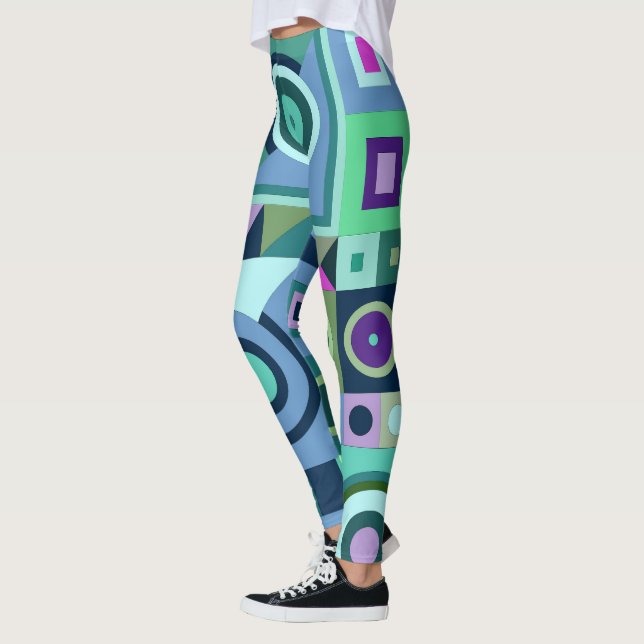 Leggingar med blått avslappnad leggings (Vänster)