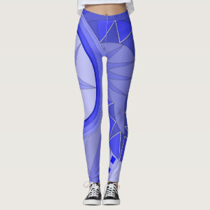 Leggingar med blått avslappnad leggings