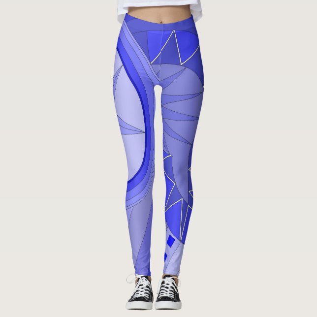 Leggingar med blått avslappnad leggings (Framsida)