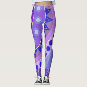 Leggingar med blått avslappnad leggings