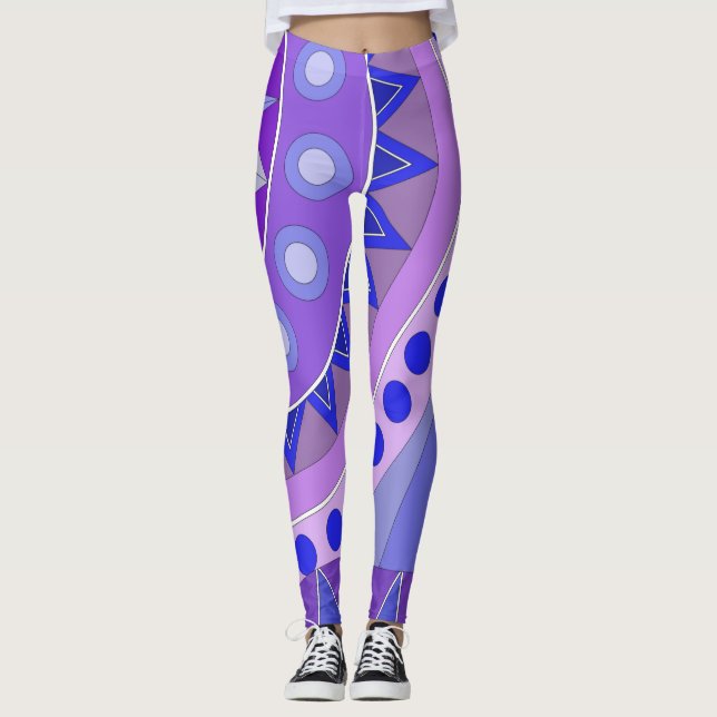 Leggingar med blått avslappnad leggings (Framsida)