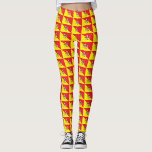 Leggingar med flagga av Sicilien, Italien Leggings