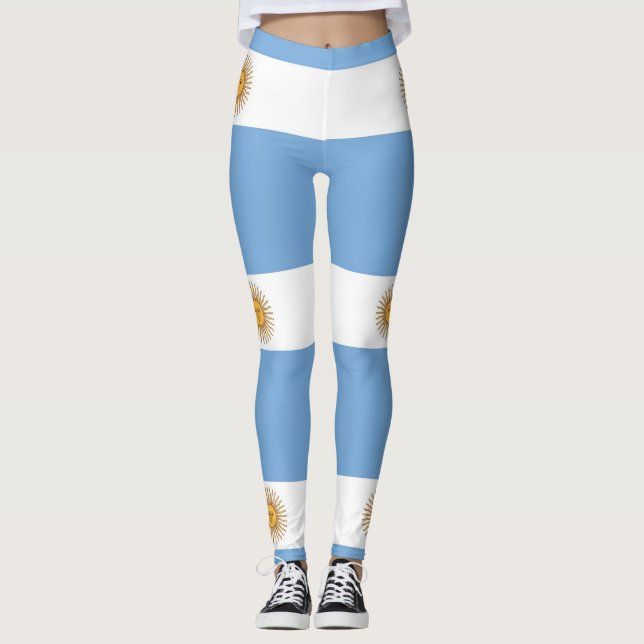 Leggingar med flagga i Argentina Leggings (Framsida)