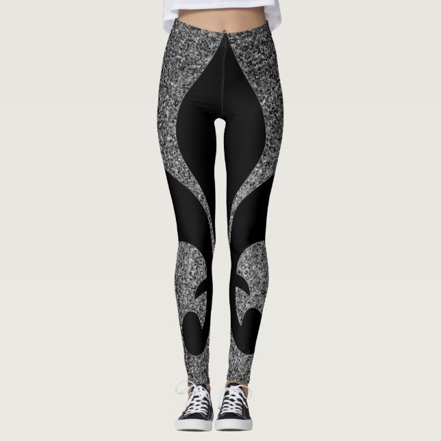 Leggingar med Fransk Fleur-de-lis Leggings (Framsida)