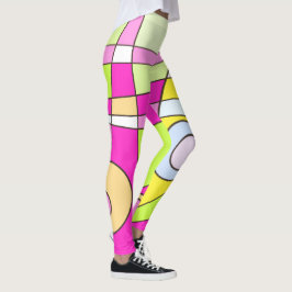 Leggings Abstrakt Surfing Bubblegum