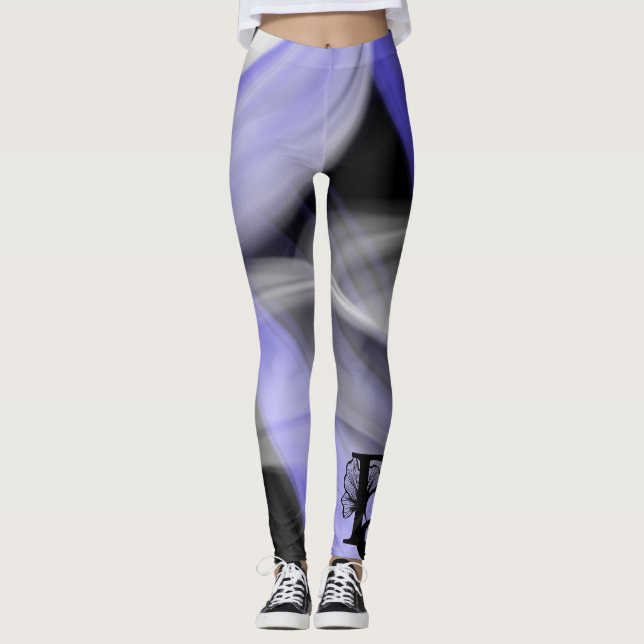 Leggings Abstrakt Trend Lavender Violet (Framsida)