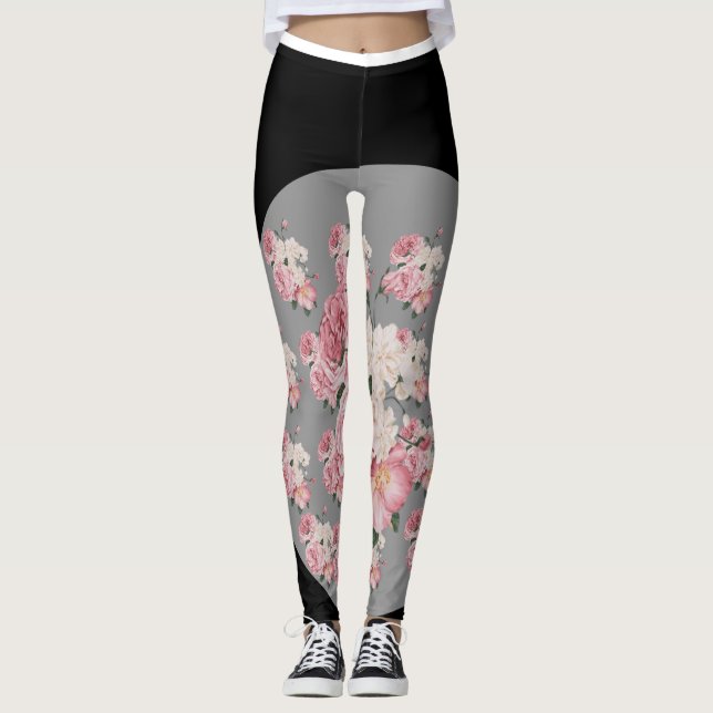 Leggings Activewear Athleisure ComfortBlear-blomma (Framsida)