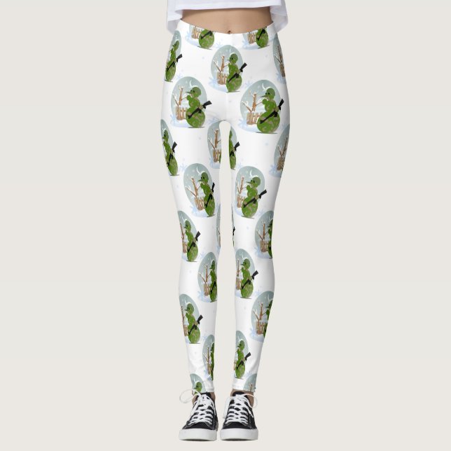 Leggings av snögubbe soldat christmas julafton (Framsida)