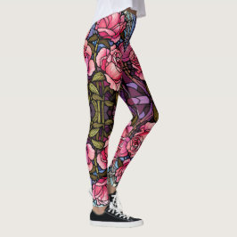 Leggings av stenglas Rosa ros - Söt