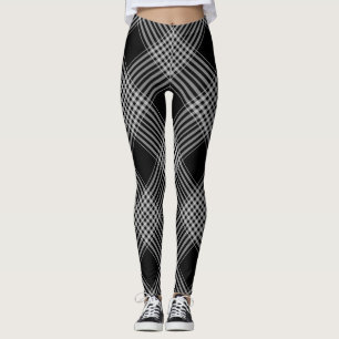 Leggings/Black and White Rand Leggings