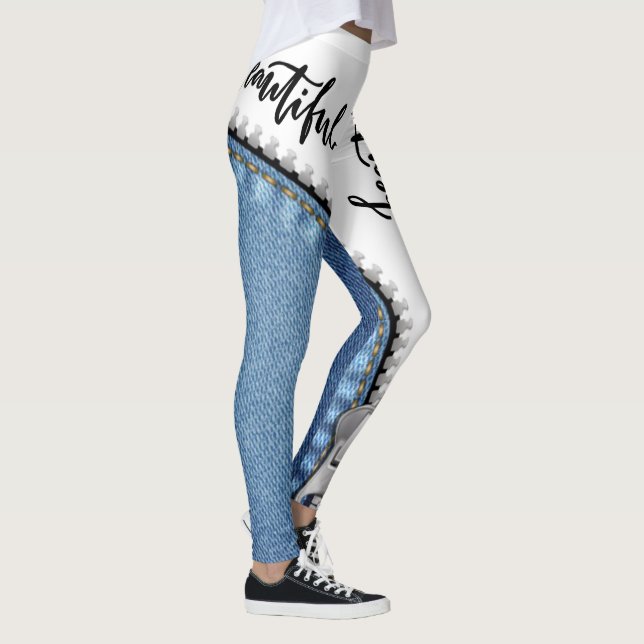 leggings blanco con azul jeans (Höger)