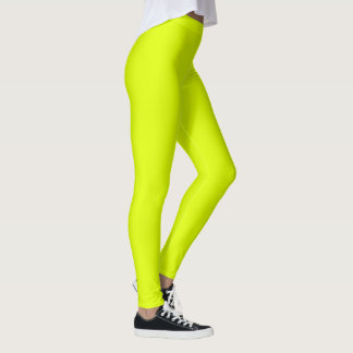 Leggings Buddy Solid Färg Chartreuse Gult