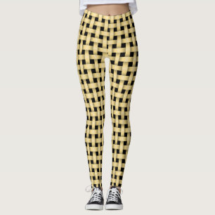 Leggings byxor vävda ränder.