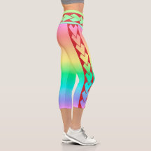 Leggings Capri taille haute tribal Amazone