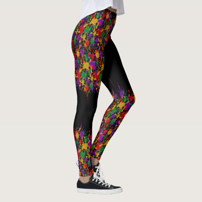 Leggings Colorful Paintball Splotches (Höger)