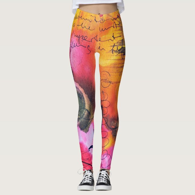 leggings con pintura original digital, abstracto (Framsida)