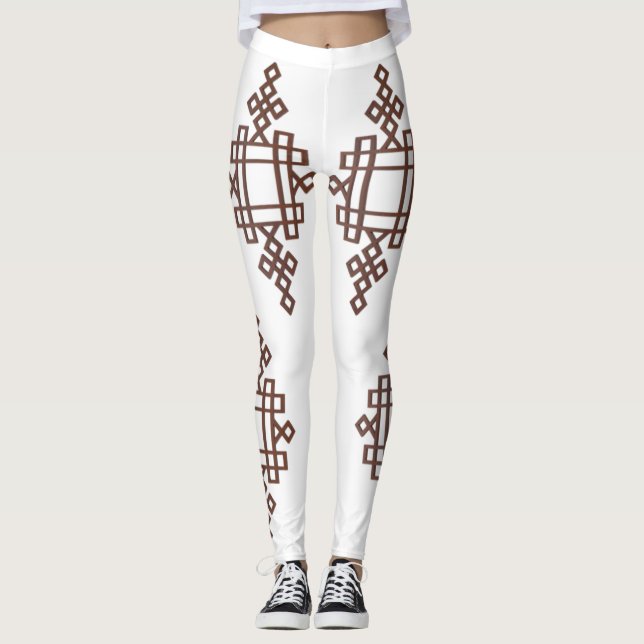 Leggings Etiopiska Habesha-kors Leggings – Tradit (Framsida)