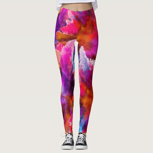 leggings Explosion de poudre couleur (Framsida)