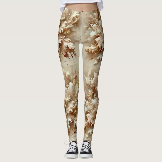 Leggings ~ FALL Brown Beige ~ (Framsida)