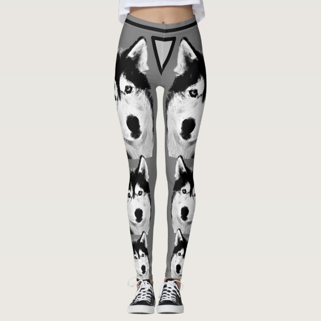 Leggings fantastisk Siberian husky (Framsida)