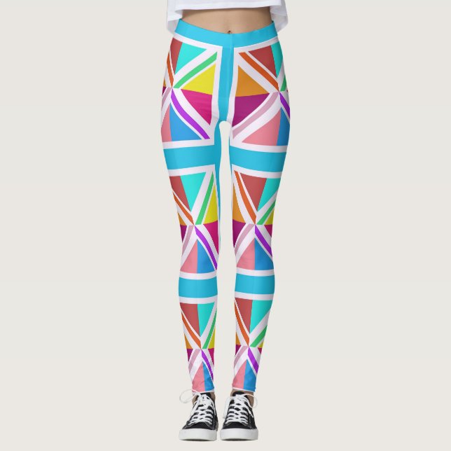 Leggings - Flerfärgad Union Jack-flagga (Framsida)