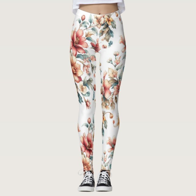 Leggings Florales Acuarela: Estilo que Florece (Framsida)