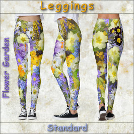 LEGGINGS - "Flower Garden" - Blommönsterdesign
