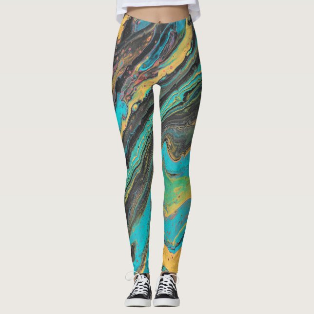 Leggings för Abstrakten Radio Kung 3 (Framsida)