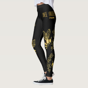 Leggings för Black och Guld Bee Fantastisk 