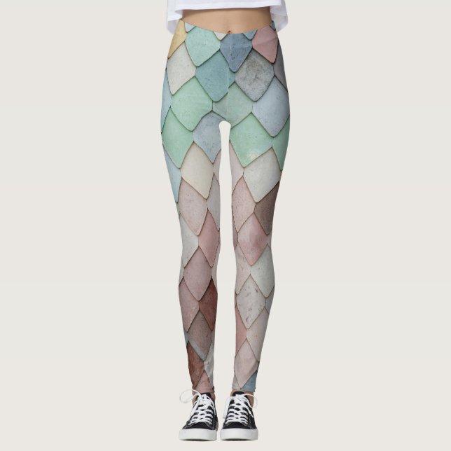 Leggings för kvinnor | Eco Fitness Mosaic (Framsida)