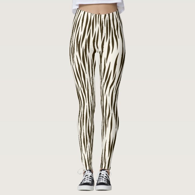 Leggings för kvinnor i Zebra tryck (Framsida)
