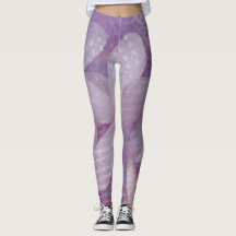 Leggings för lavender och Lila Abstrakt Blommigt