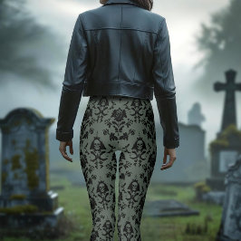 Leggings för Romantic Skull & Ro Damask