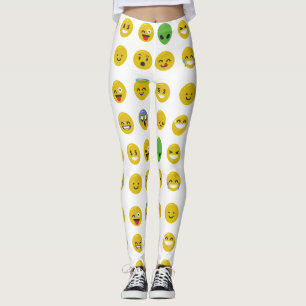 Leggings från Emoji lycklig ansikte