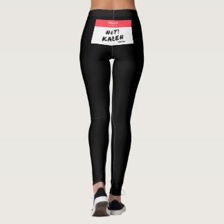 Leggings front USA flagga och Karen Namn bricka på