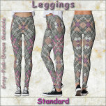 LEGGINGS - Grått-Rosa-Brown Mandala Design<br><div class="desc">En bild av grått, violett, rosa, brun och grönt visas på dessa Leggings. Finns i fem kvinnostorlekar (XS, S, M, L, XL). Se beskrivningen "Om den här produkten" nedan för allmän storleksändring och produktinformation. Bilden "tiled" täcker som standard hela benet. Det går inte att ta bort eller ersätta den, men...</div>
