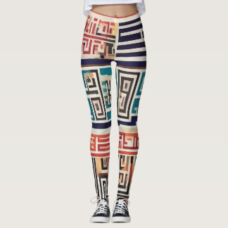 Leggings Grekiska Nyckel Skriv ut