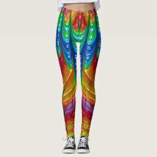 Leggings ~ grönt blue red orange ~ Original