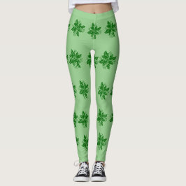 Leggings - Grönt Holly Grenar