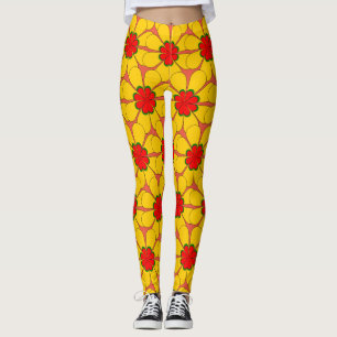Leggings - Gula blommor