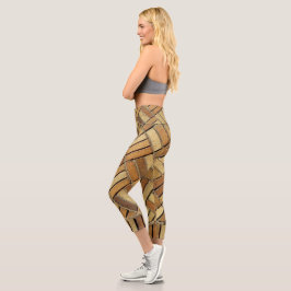 Leggings - Gult Brick Mönster