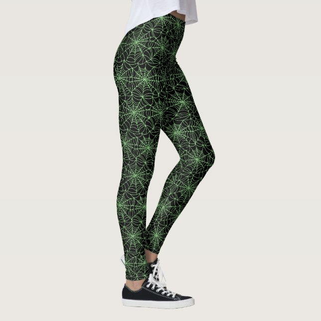 Leggings-Halloween-Spindelnät för kvinnor Leggings (Höger)
