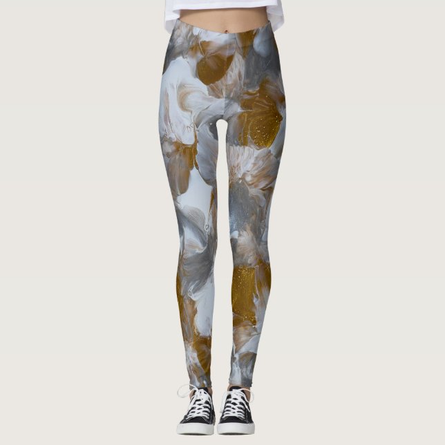 Leggings-Handgjord konst-silver och guld  Leggings (Framsida)