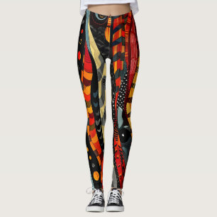 Leggings i African Tribal Mönster